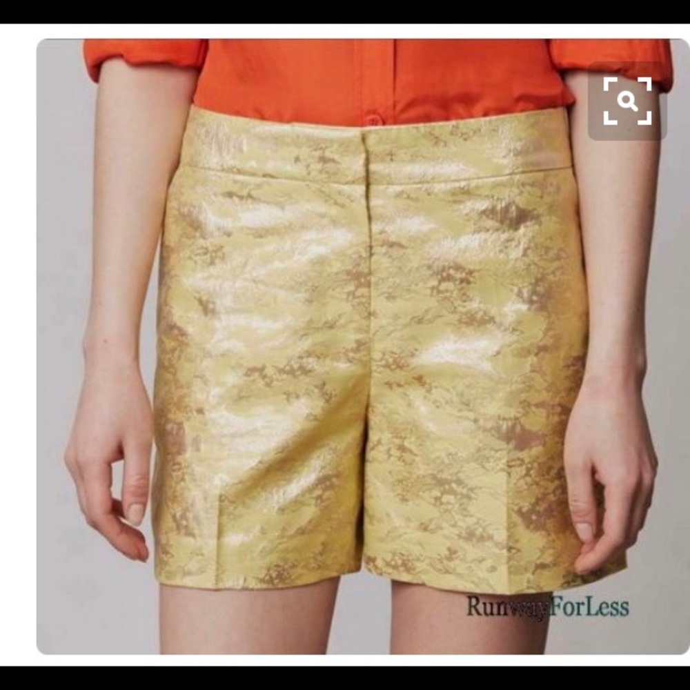 🎊HOST PIC🎊ANTHRO Leifsdottir Gold Brocade Shorts